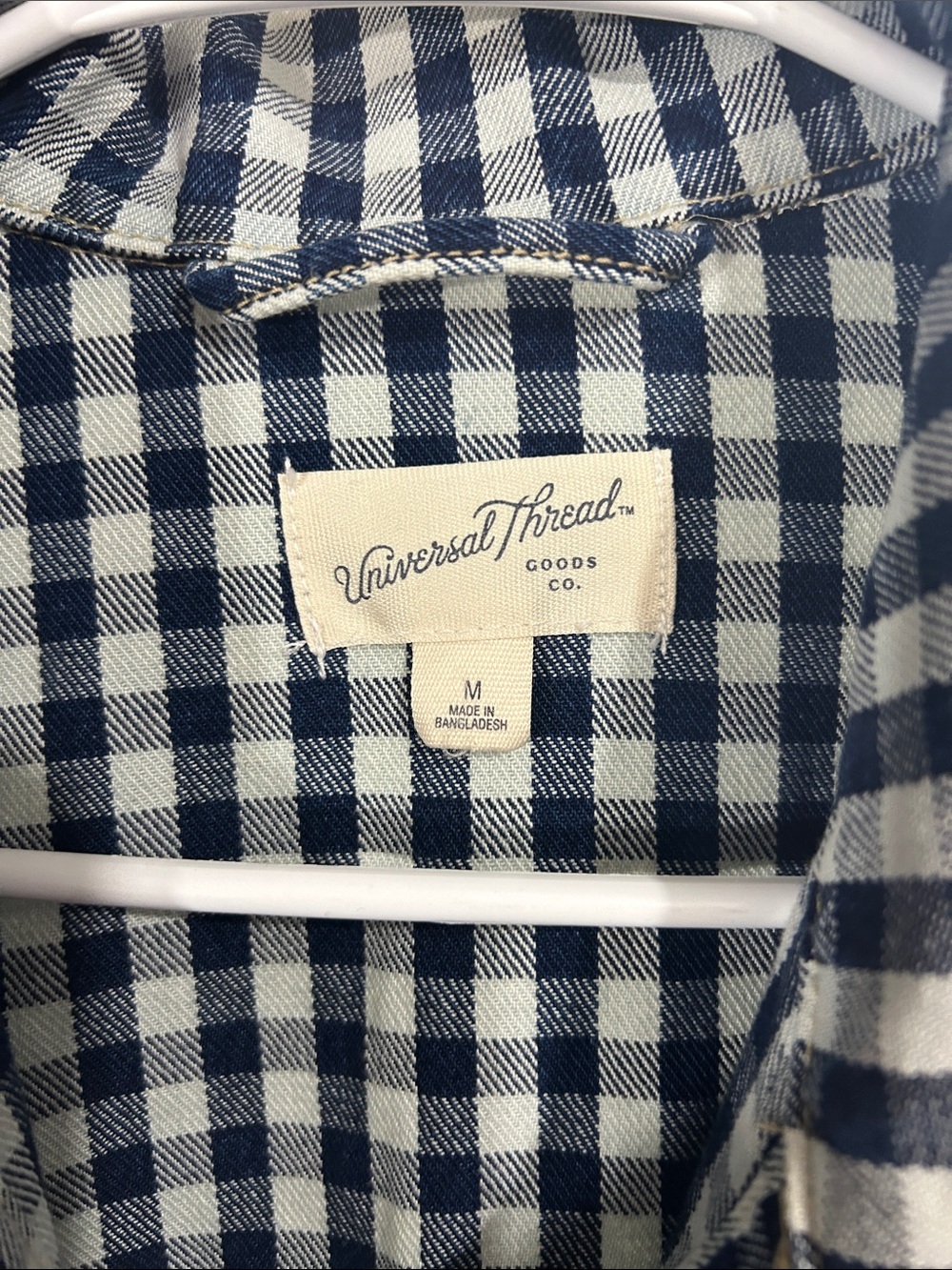 Universal Thread Blue & White Check Button-Front Shirt Jacket - Picture 2 of 3